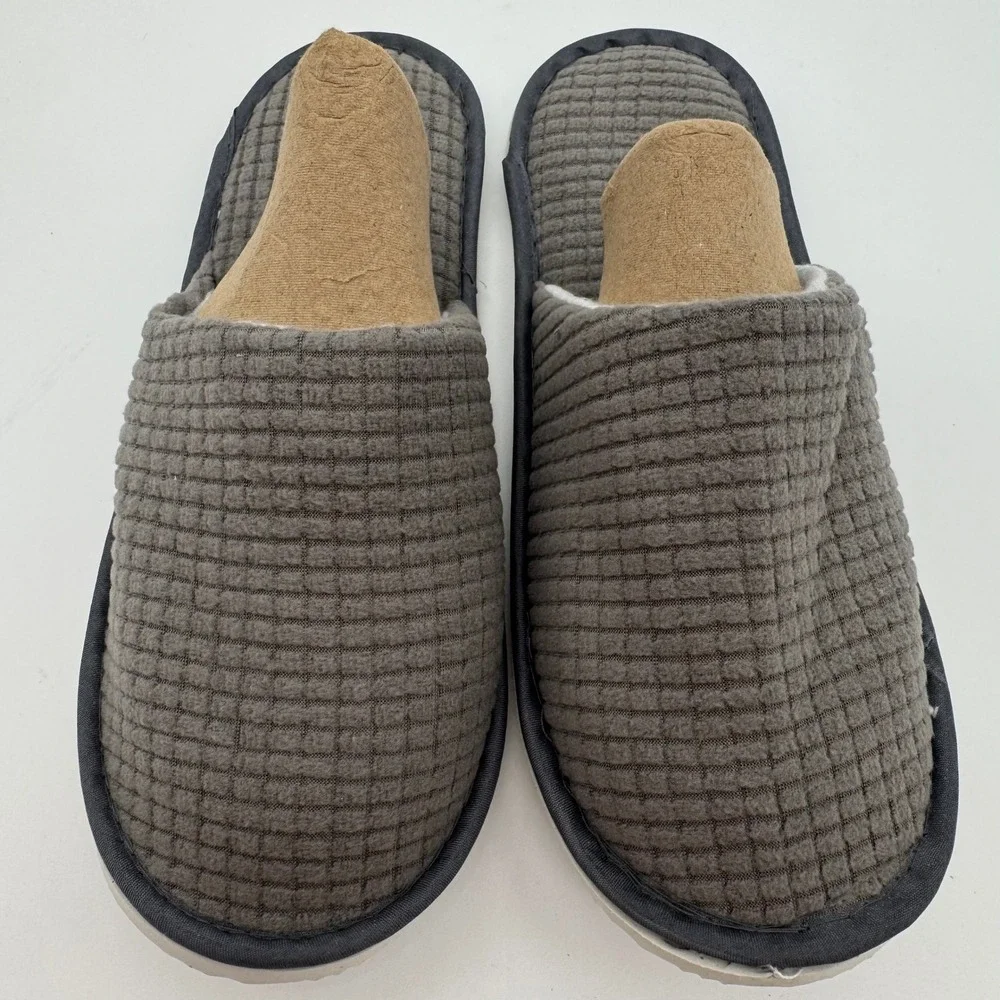 Men's‎ Gray Memory Foam House Slippers Size 11.5-12 Indoor Outdoor